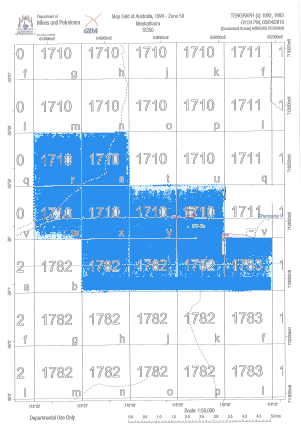 Example map of 40e permit supplied by DMIRS